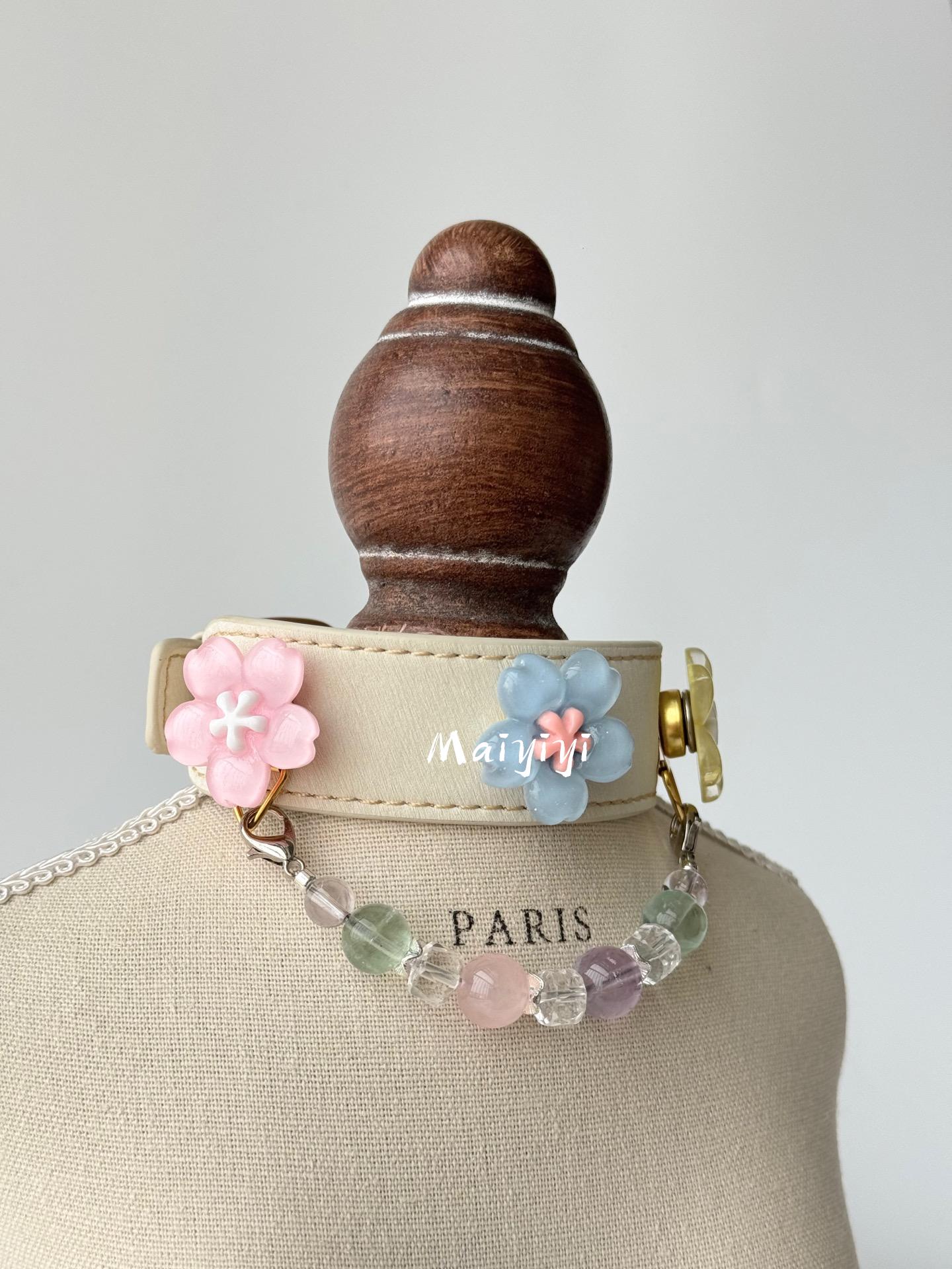 Fashion Crystal Decor Pet Collar, DIY Design Magnetic Buckle Pet Collar for Cats & Dogs