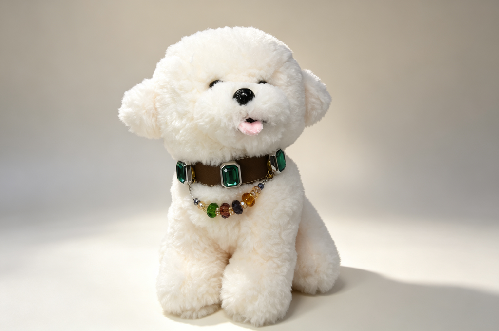 Luxury Emerald Gemstone Pet Collar - Handmade Leather & Crystal Charm