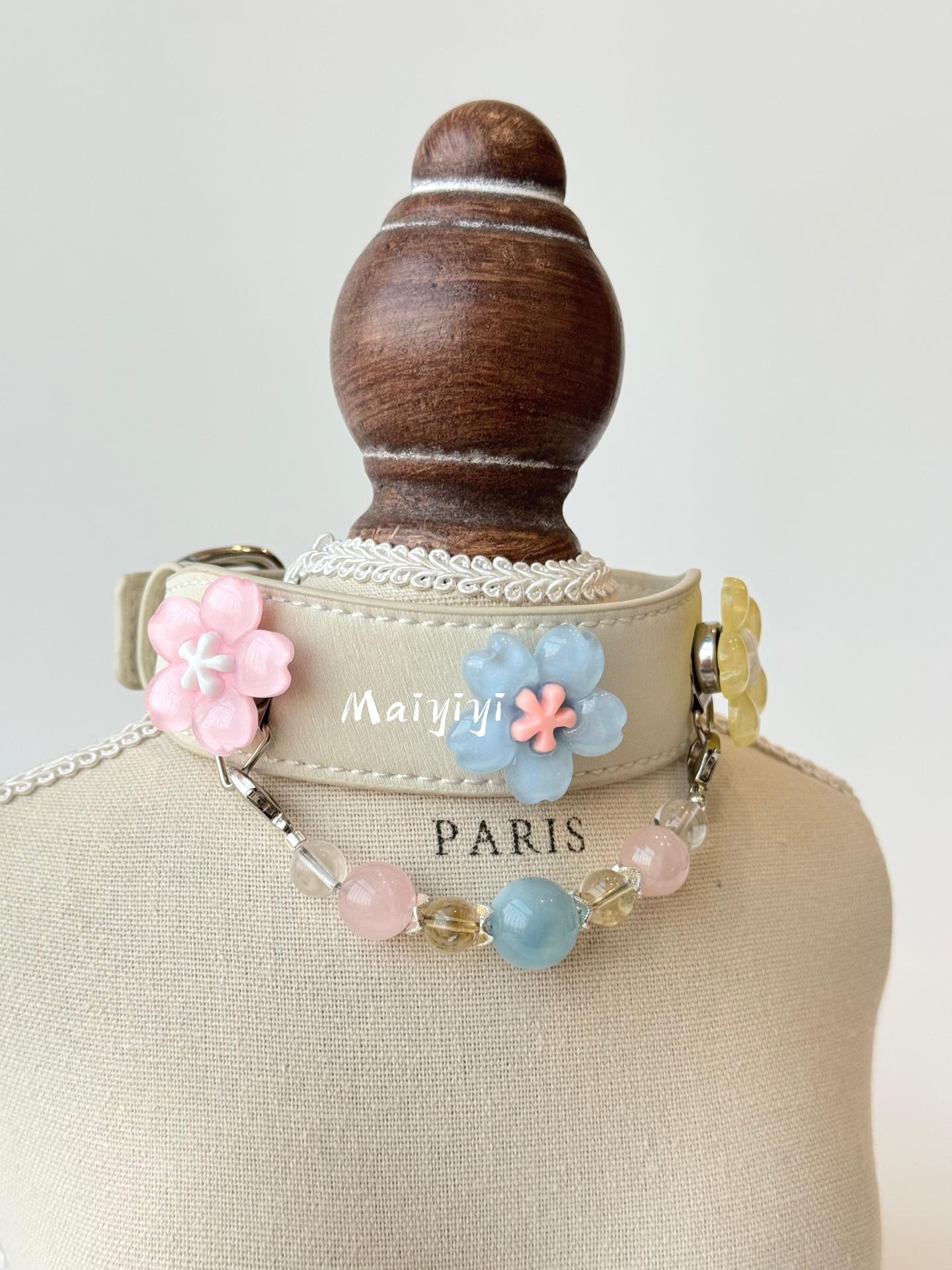 Fashion Crystal Decor Pet Collar, DIY Design Magnetic Buckle Pet Collar for Cats & Dogs Luxury Pet Collar Rich text editor