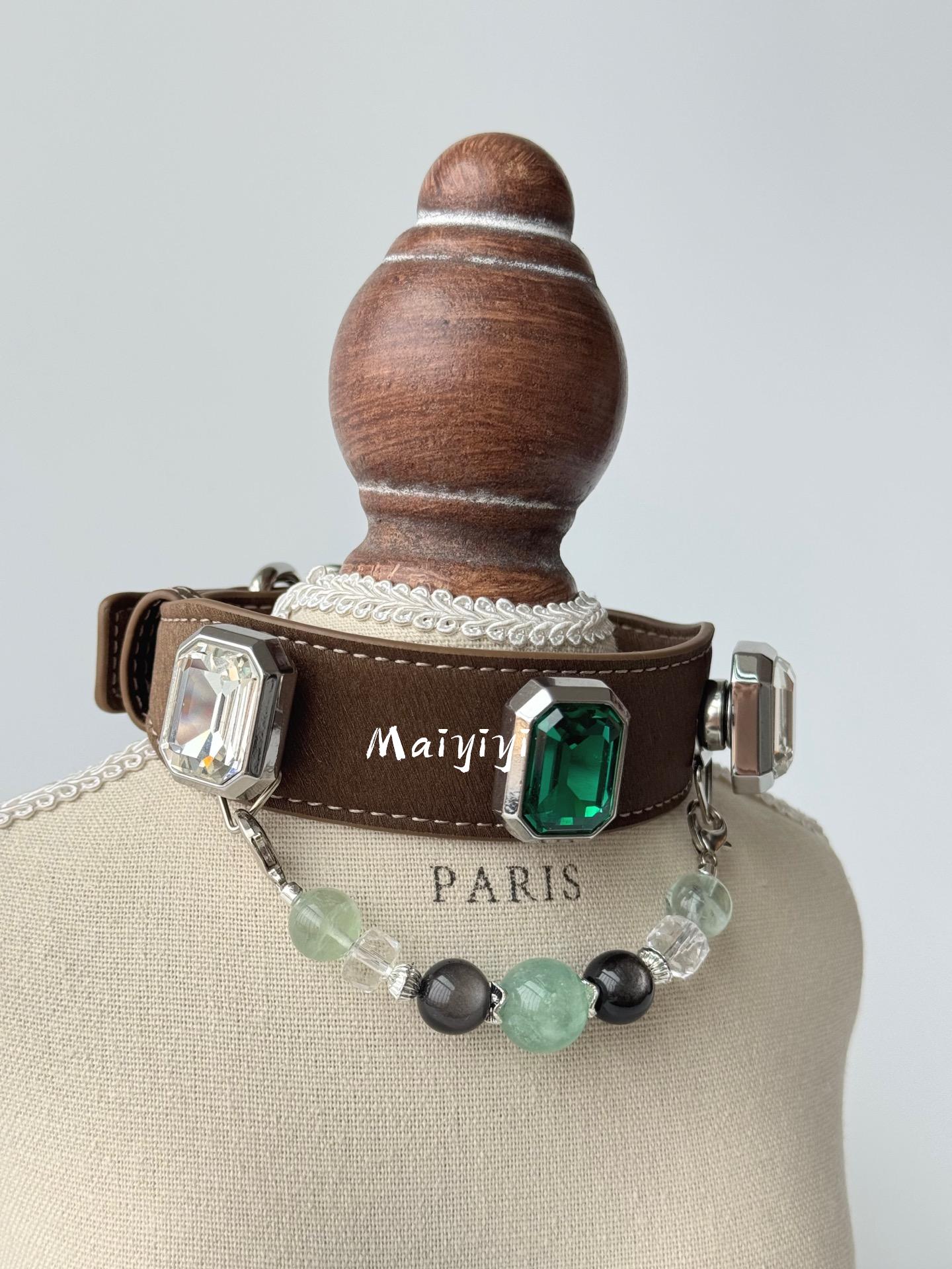Luxury Pet Collar Rich text editor Fashion Crystal Decor Pet Collar, DIY Design Magnetic Buckle Pet Collar for Cats & Dogs