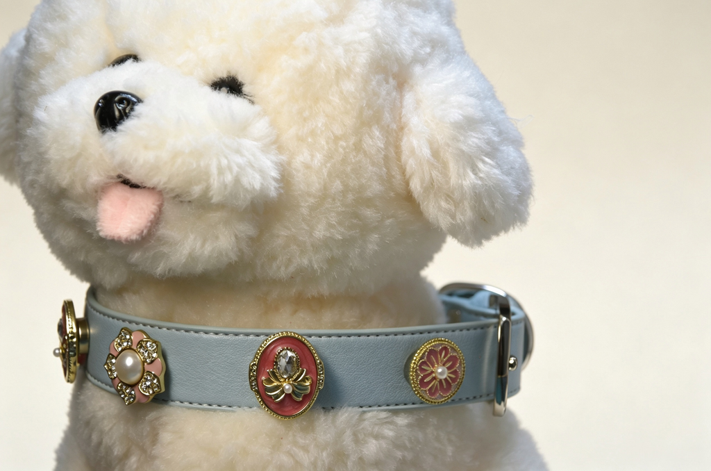 Vintage Gem Pearl Dog Collar, Luxury Royal‑Style Pet Collar