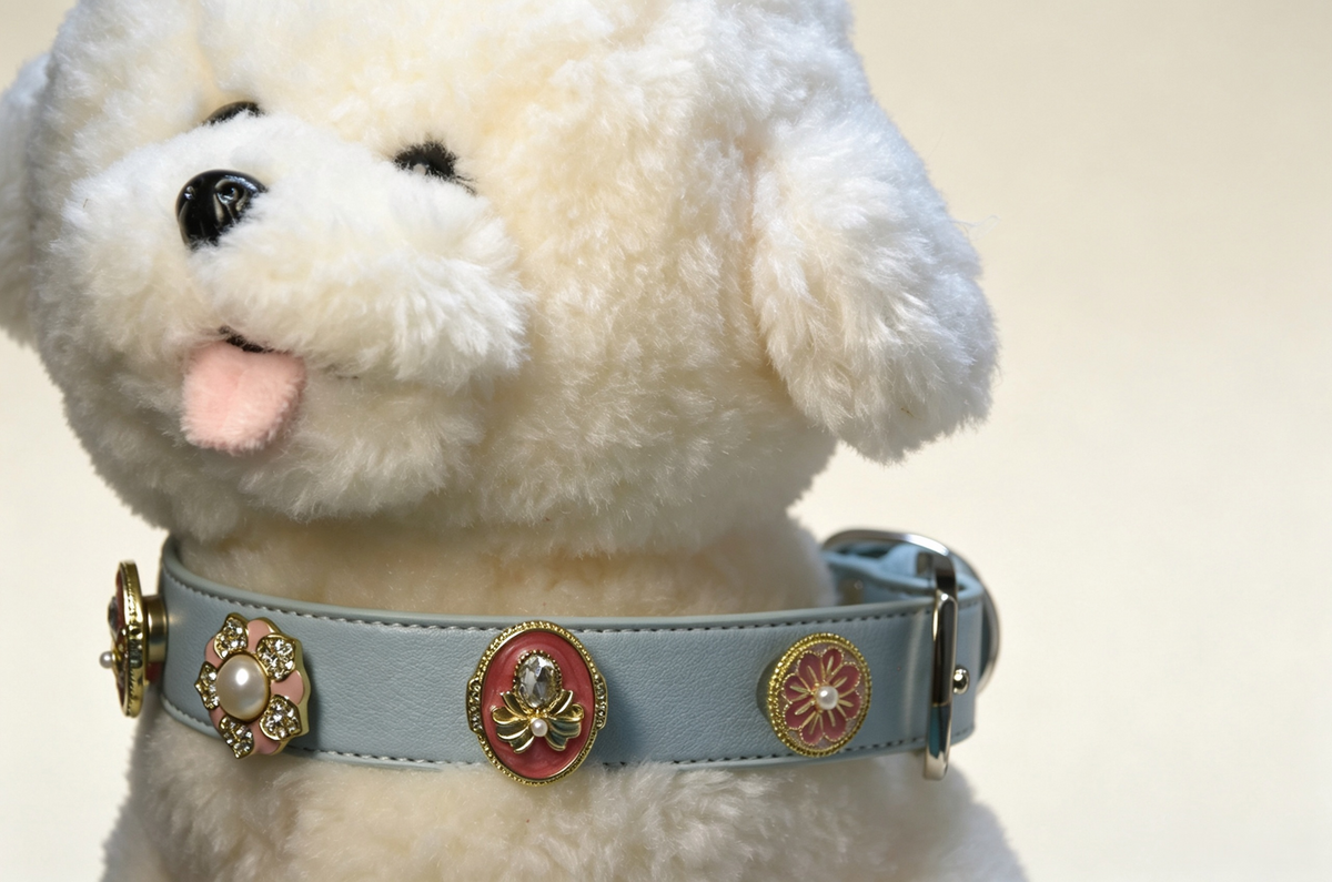 Vintage Gem Pearl Dog Collar, Luxury Royal‑Style Pet Collar